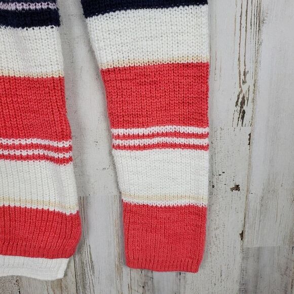 Maurices Striped V-neck Sweater Red White Blue Size XS - Picture 6 of 10